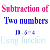 PHP program to subtract two numbers using function-PHP program - Code ...