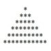 pyramid star pattern program in C++ - using loops