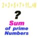Java program to find sum of prime numbers from 1 to n